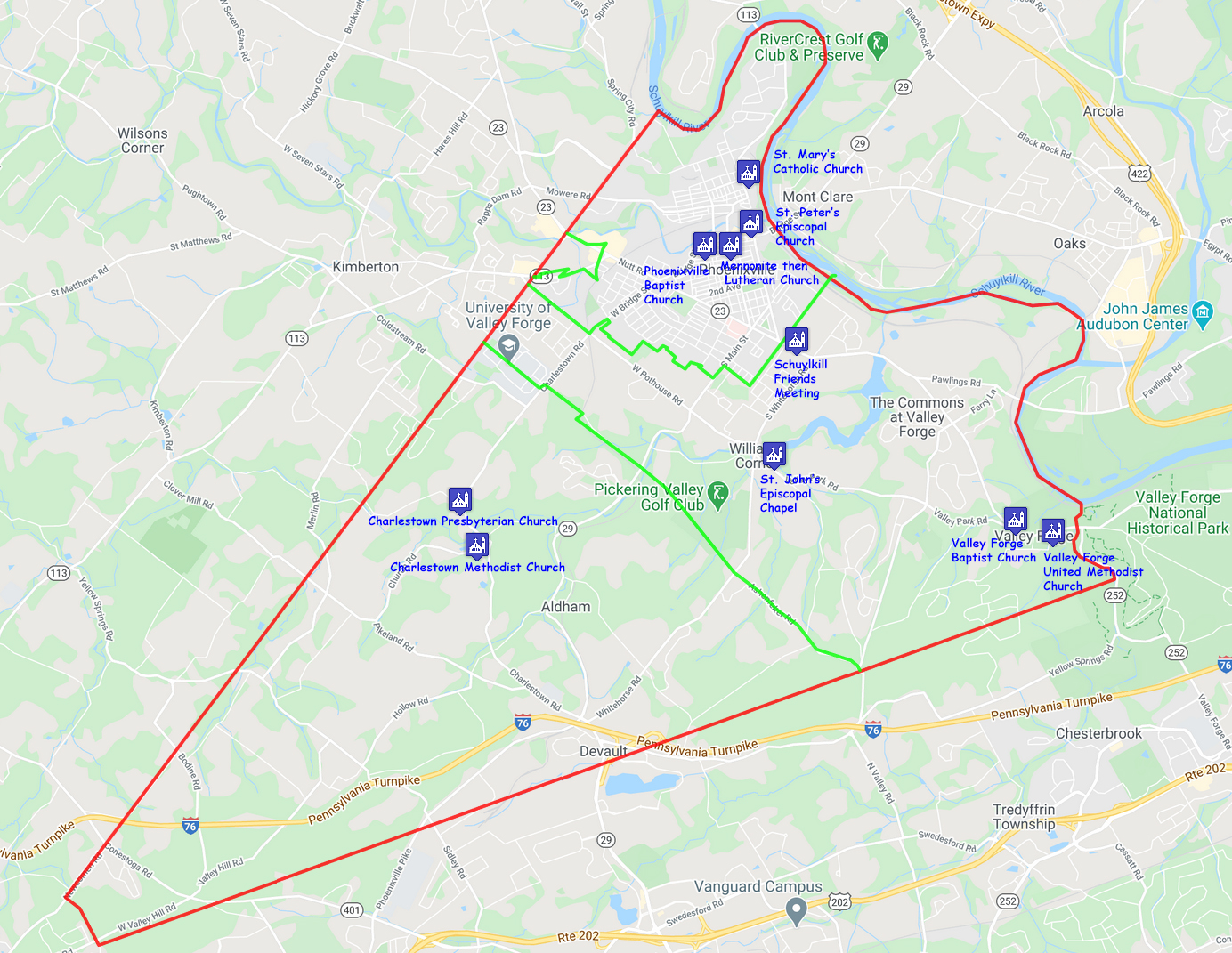 Church locations
