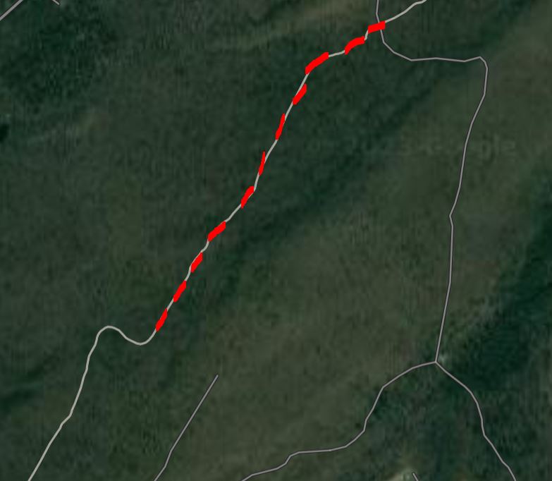 Appalachian Trail south from Lime road image not found