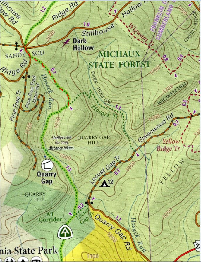 AT - Ridge road to Hosack trail image not found