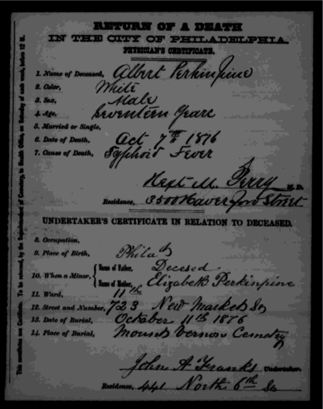 Death Certificate not found