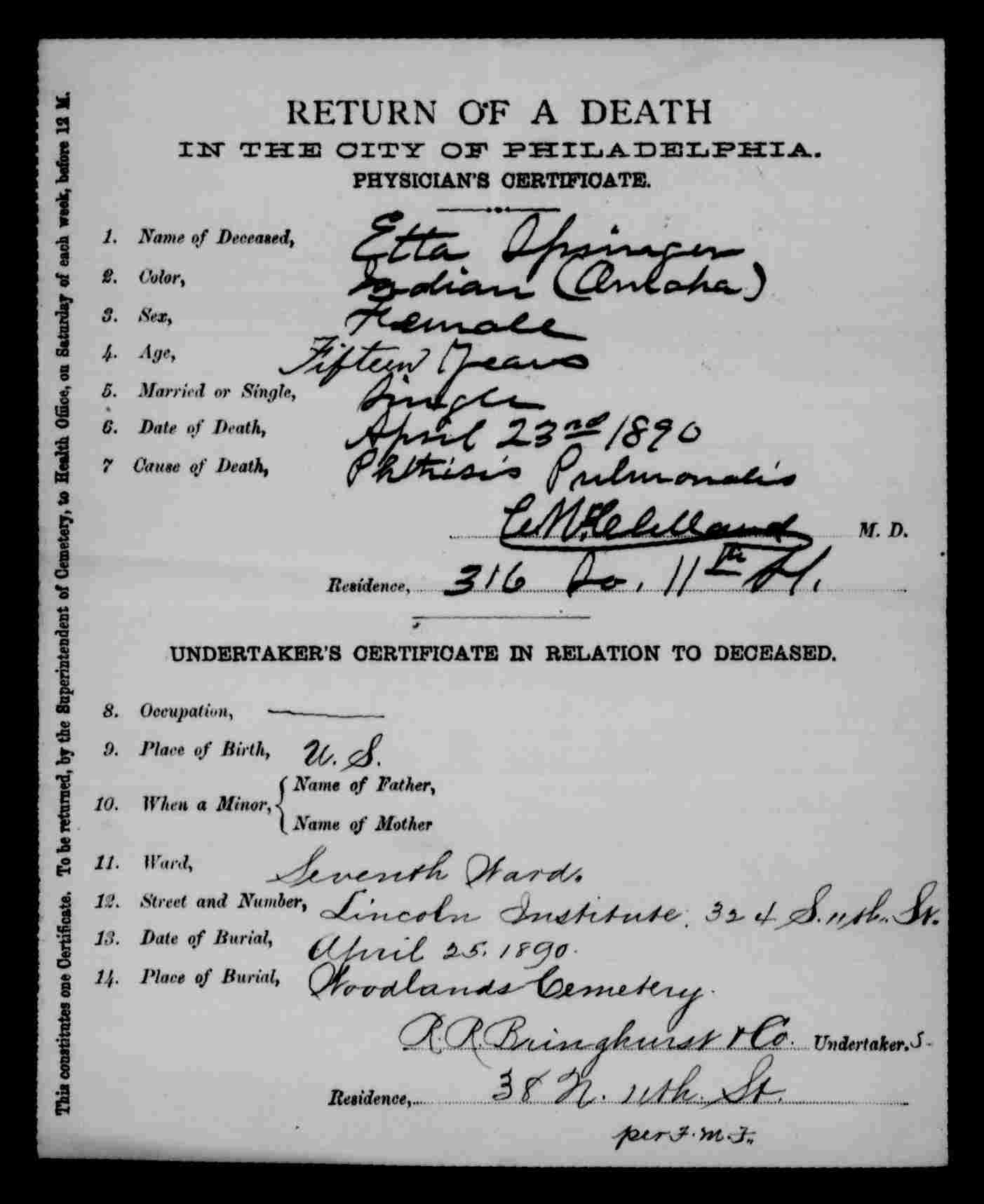 Death Certificate not found