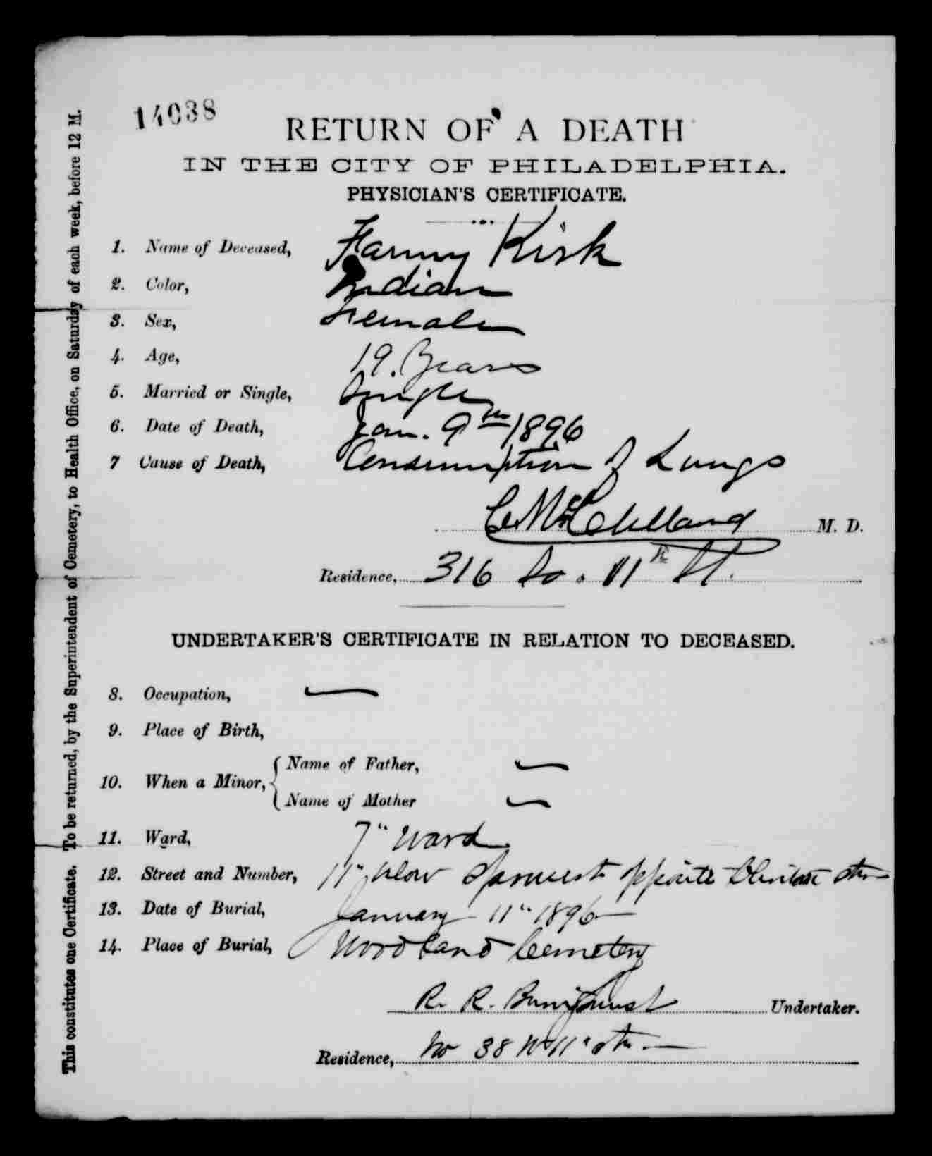 Death Certificate not found