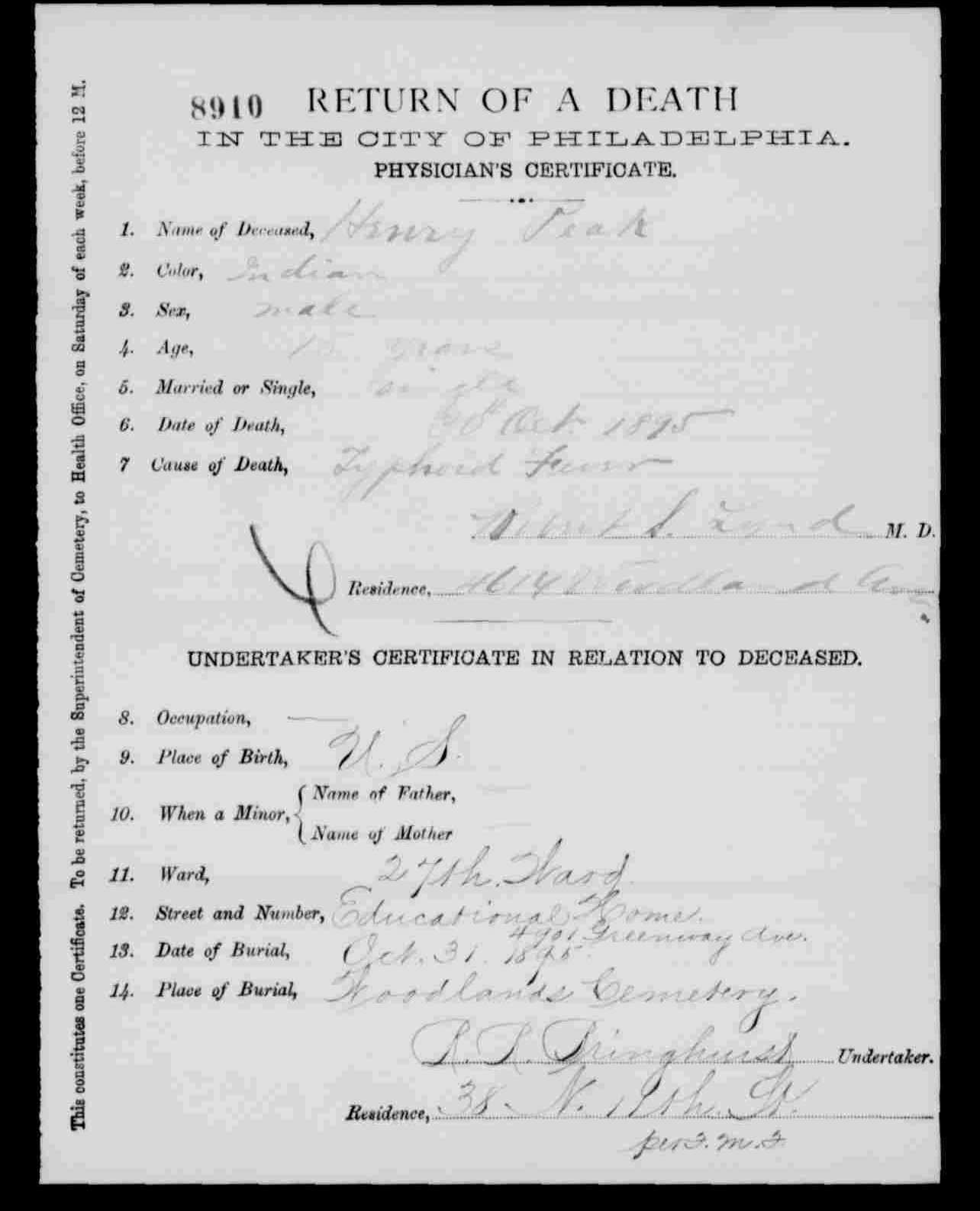 Death Certificate not found