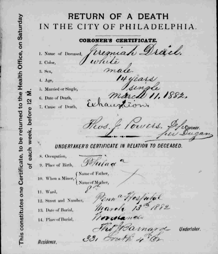 Death Certificate not found