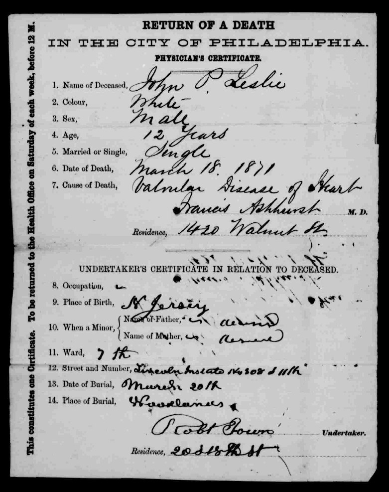 Death Certificate not found
