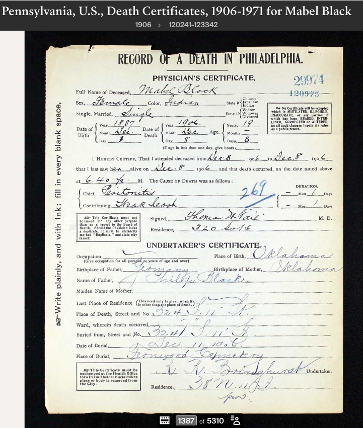 Death Certificate not found